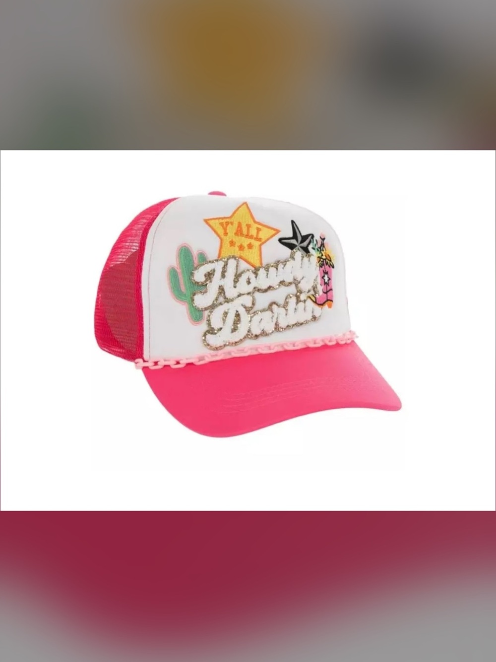 Howdy Darlin' Trucker Hat With Chain